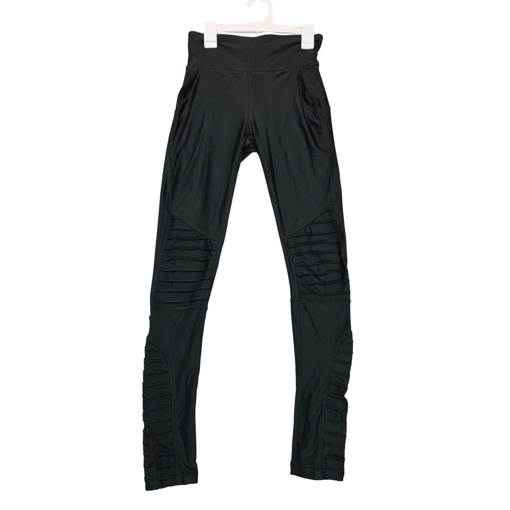 HPE Human Performance‎ Engineering Black Moto Ribbed Leggings Small High Rise
